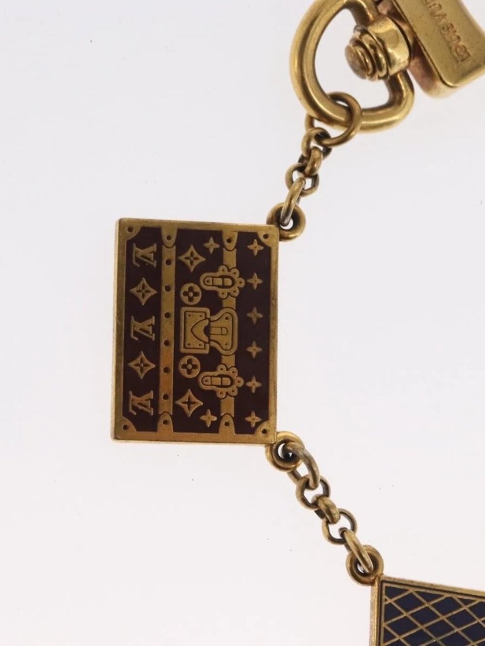LOUIS VUITTON Porte Cles Chainne Mar Bag Charm metal Gold M66459 LV Auth 169134 - Picture 3 of 15